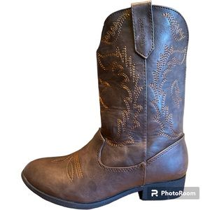 Cowgirl Cowboy Western Boots Mid Calf Riding Shoes